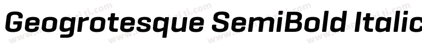 Geogrotesque SemiBold Italic字体转换